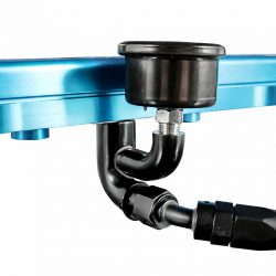 K-Tuned Gauge and 6AN Ports Center Mount Fuel Rail Fitting with Gauge